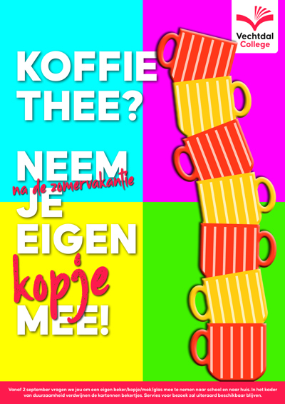 Poster Koffie Thee Neem Je Eigen Kopje Mee VCH